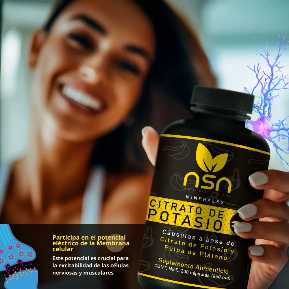 Citrato de Potasio | Con Pulpa de Plátano NSN Natural Smart Nutrition