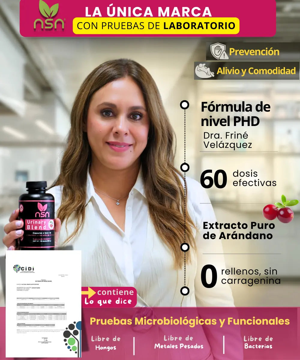 Extracto de arandano | Urinary Blend | Cistitis NSN Natural Smart Nutrition