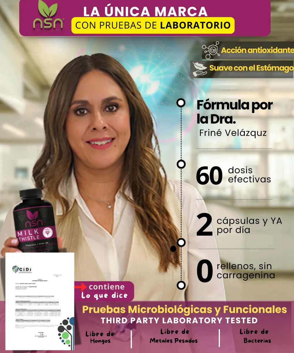 Milk Thistle | Cardo Mariano | Salud hepática NSN Natural Smart Nutrition