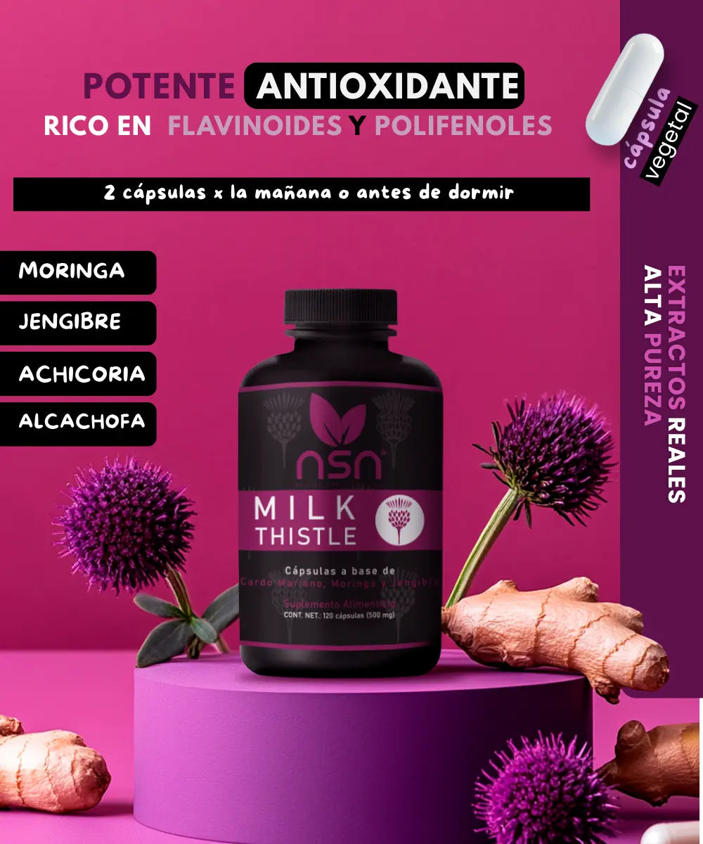 Milk Thistle | Cardo Mariano | Salud hepática NSN Natural Smart Nutrition