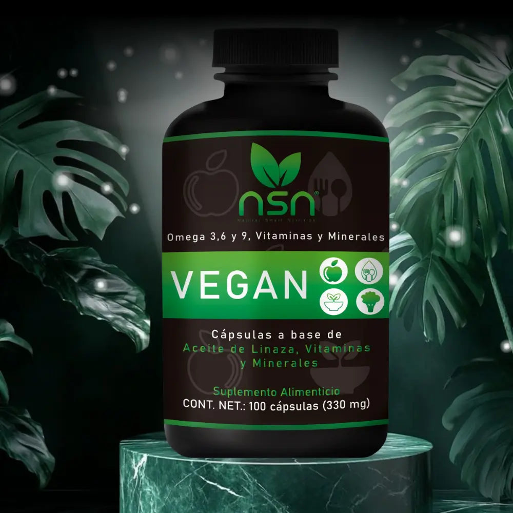 Omegas 3 6 9 | Vegan | Salud del Cerebro y Corazón NSN Natural Smart Nutrition