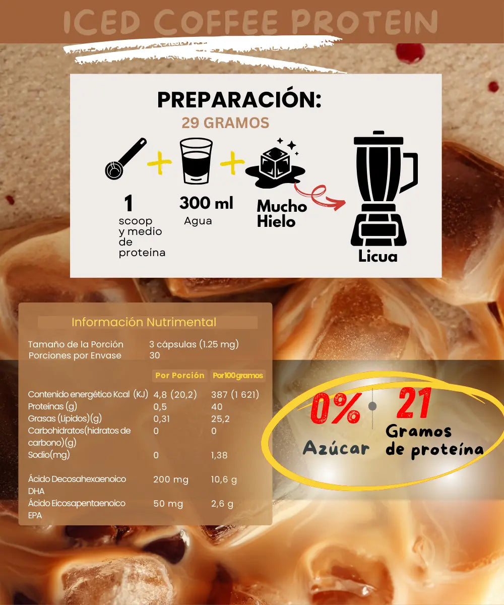 Iced Coffee Protein | Proteína Caramel Macchiato | Polvo para Preparar Iced Coffee