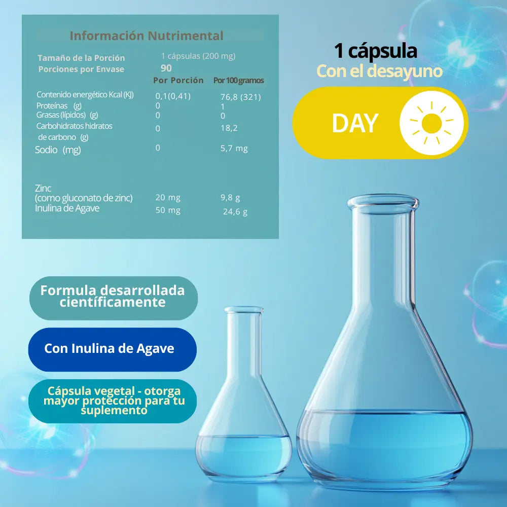 Zinc_gluconato_suplemento_alimenticio_capsulas_concentradas_desarrollado_cientificamente_inulina_agave_portada_beneficios_tabla_nutrimental