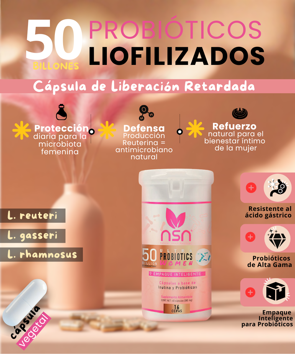 Probioticos para Mujer | Probioticos exclusivos de alta Gama