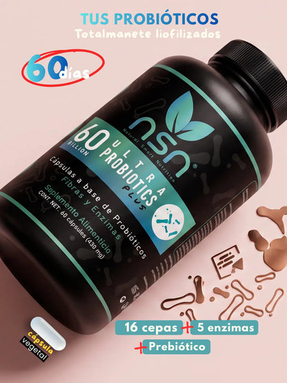60 Billones de Probioticos Liofilizados | 11 Tipos de probióticos para digestión