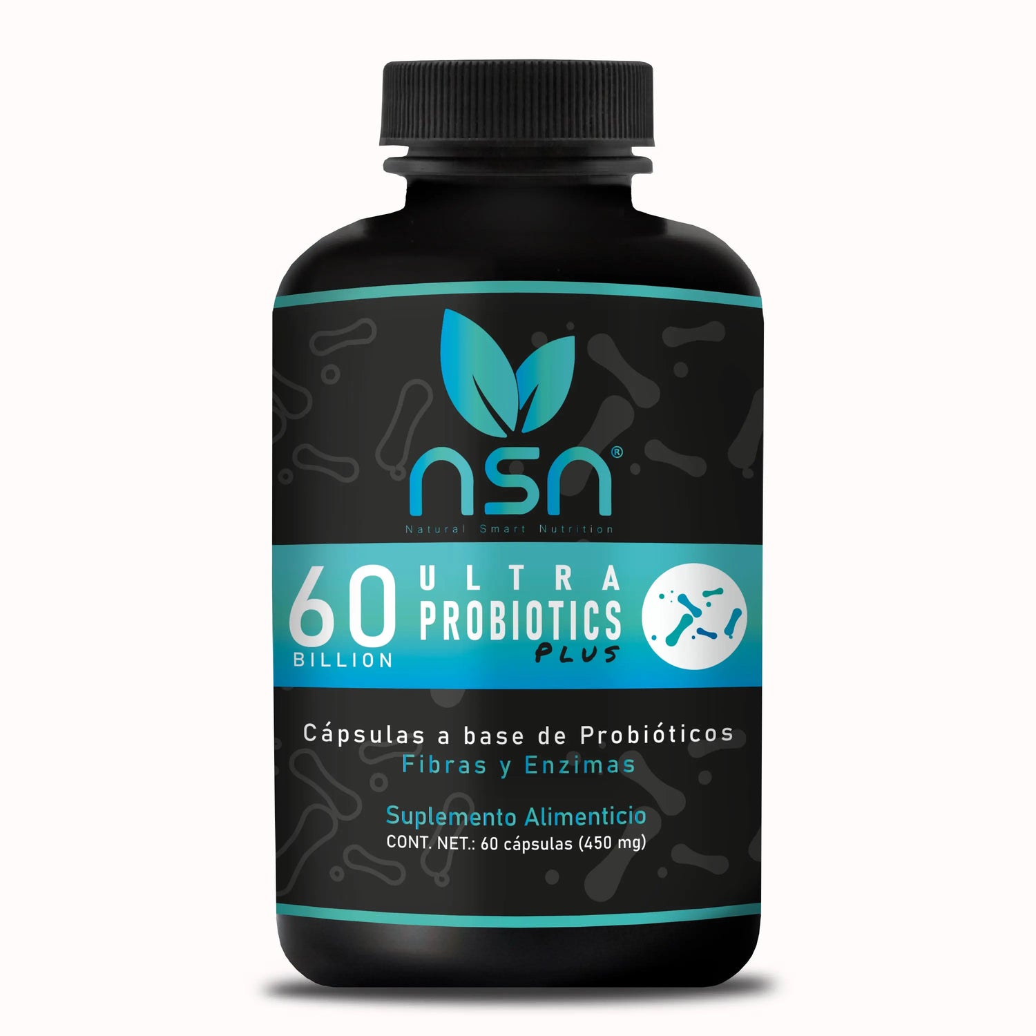 60 Billones de Probioticos Liofilizados | Ultra Probiótics PLUS | 11 Tipos de Probióticos |5 Tipos de Enzimas Digestivas con Fibra NSN
