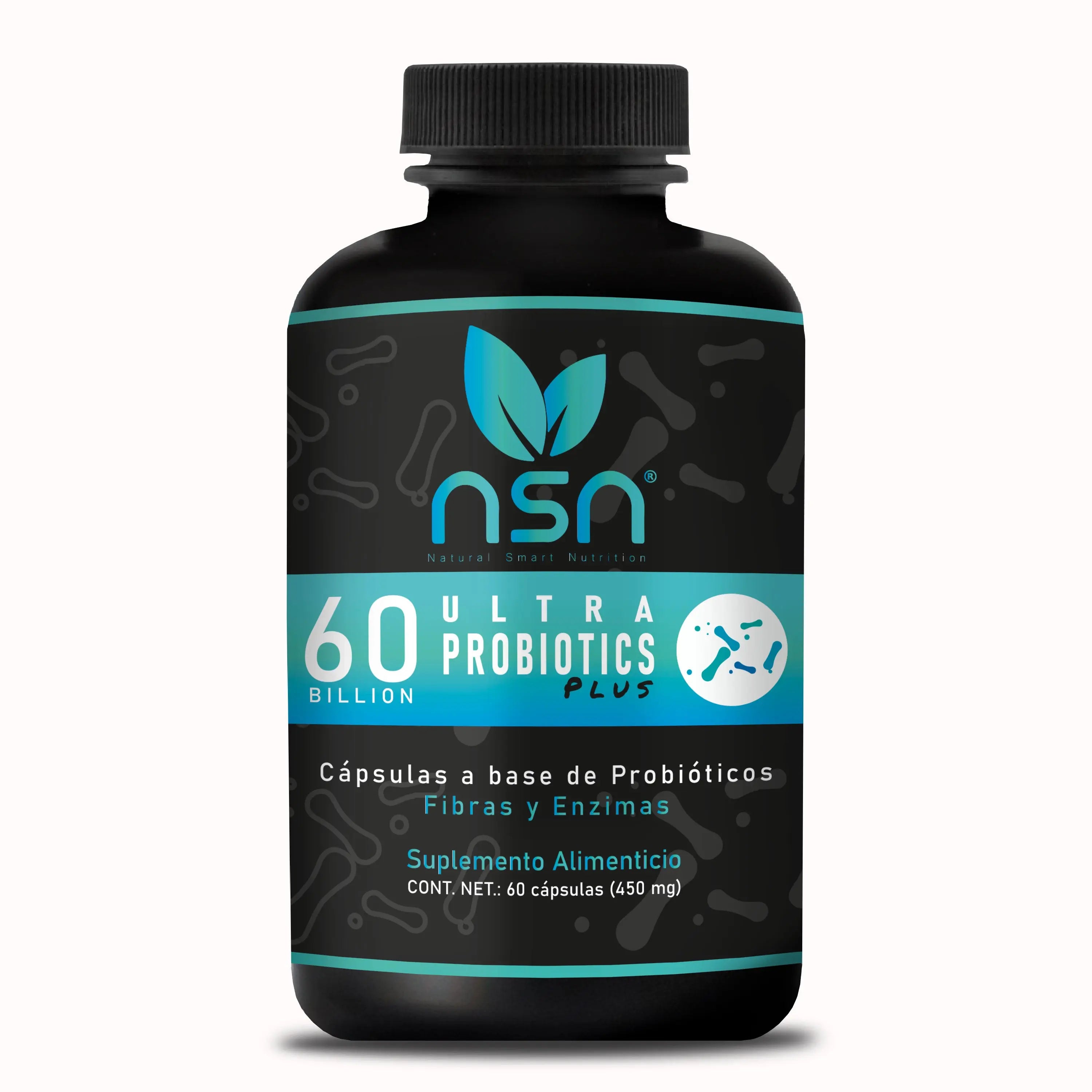 60 Billones de Probioticos Liofilizados | Ultra Probiótics PLUS | 11 Tipos de Probióticos |5 Tipos de Enzimas Digestivas con Fibra NSN