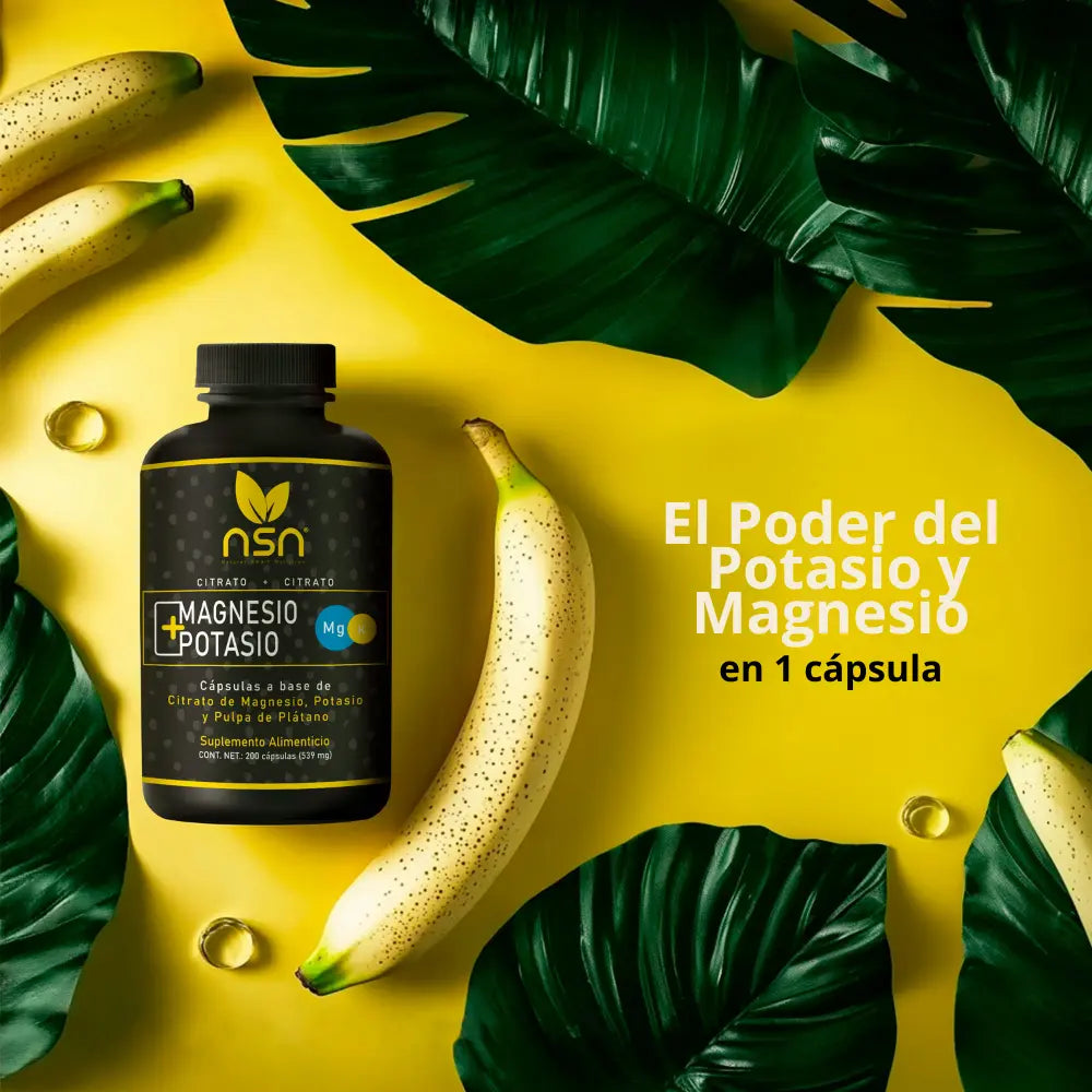 Citrato de Magnesio y Potasio | 200 Caps NSN Natural Smart Nutrition