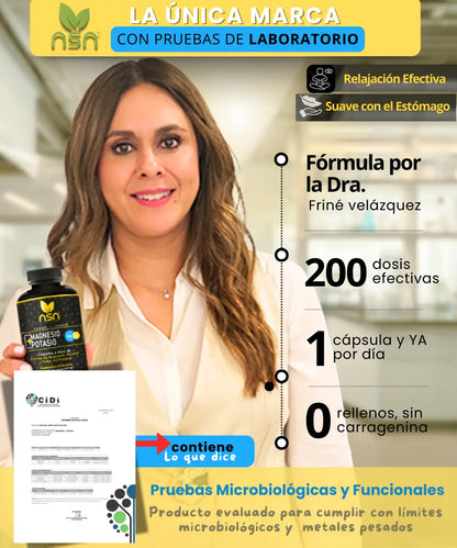 Citrato de Magnesio y Potasio | 200 Caps