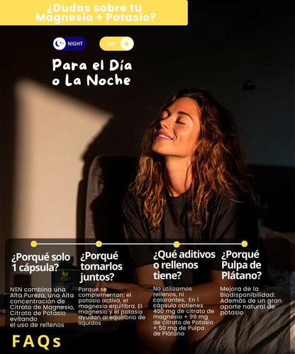 Citrato de Magnesio y Potasio | 200 Caps