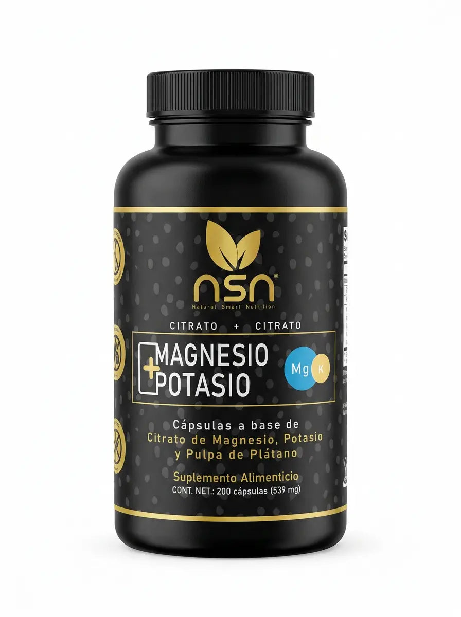 Citrato de Magnesio y Potasio | 200 Caps NSN Natural Smart Nutrition