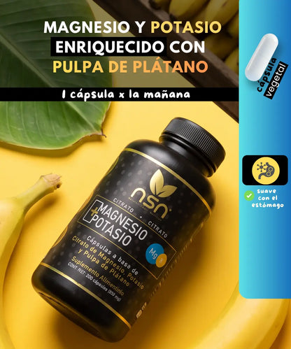 Citrato de Magnesio y Potasio | 200 Caps
