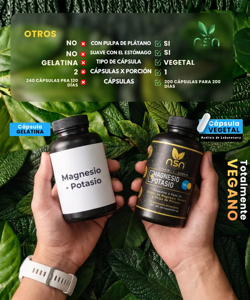 Citrato de Magnesio y Potasio | 200 Caps