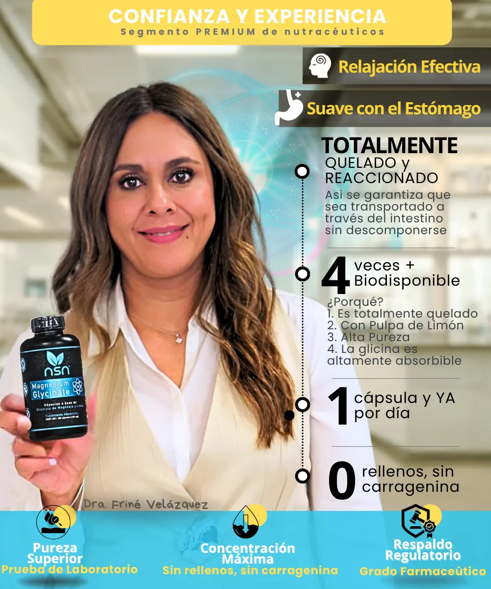 Glicinato de Magnesio | Magnesium Glycinate NSN Natural Smart Nutrition