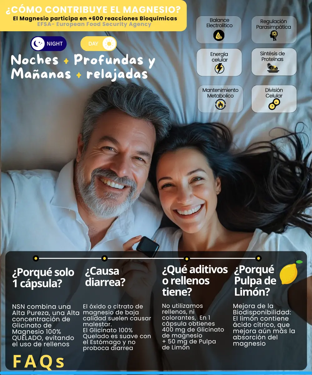 Glicinato de Magnesio | Magnesium Glycinate NSN Natural Smart Nutrition