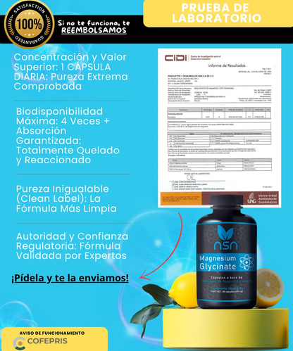 Glicinato de Magnesio | Magnesium Glycinate NSN Natural Smart Nutrition