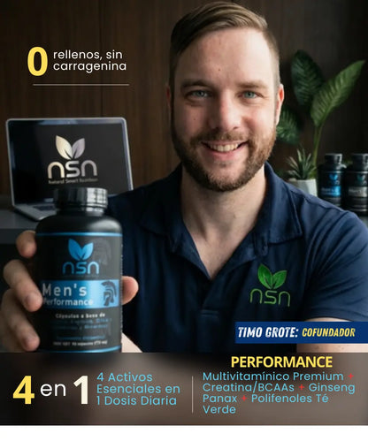 Multivitaminico para Hombres | Mens Performance NSN Natural Smart Nutrition