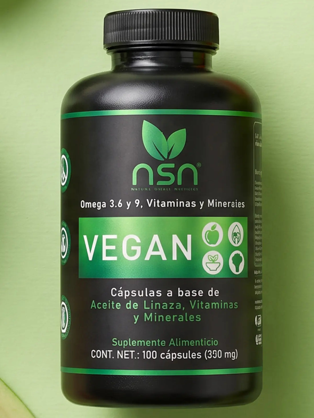 Omegas 3 6 9 | Vegan  | Salud del Cerebro y Corazón
