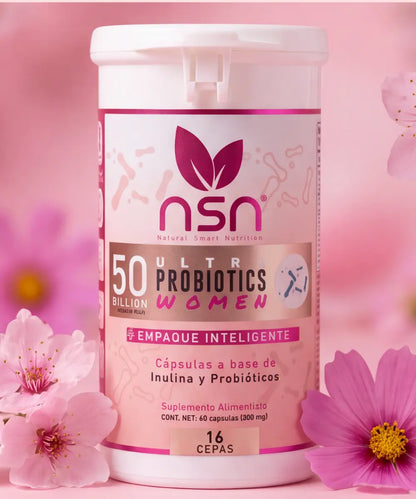 Probioticos para Mujer | Probioticos exclusivos de alta Gama NSN Natural Smart Nutrition