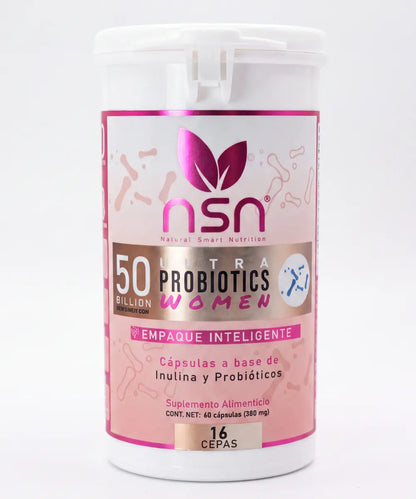 Probioticos para Mujer | Probioticos exclusivos de alta Gama NSN Natural Smart Nutrition
