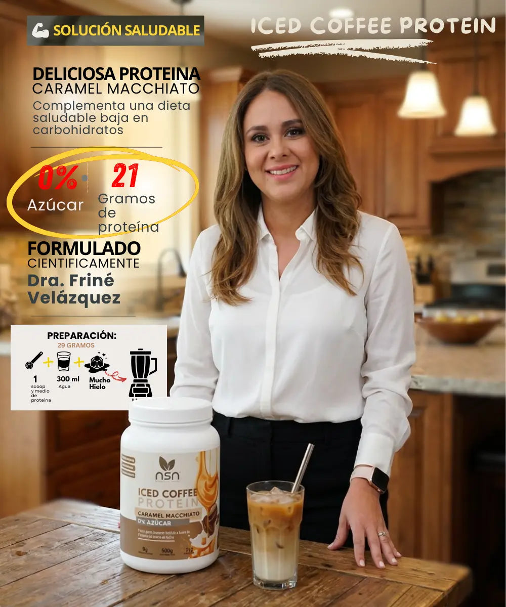 Iced Coffee Protein | Proteína Caramel Macchiato | Polvo para Preparar Iced Coffee