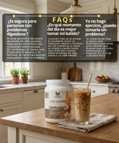 Iced Coffee Protein | Proteína Caramel Macchiato | Polvo para Preparar Iced Coffee