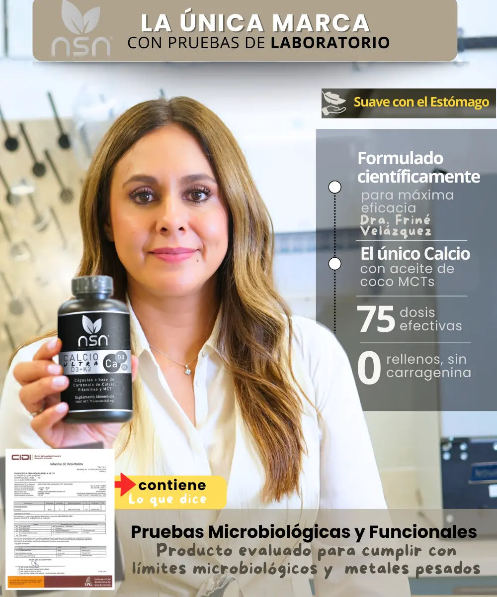 Ultra Calcio | Con Vitamina D3 Y K2 y Aceite de Coco