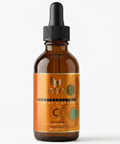 Vitamina C Liposomal en Gotas | 5 veces más Biodisponible | Rico sabor Limón NSN