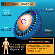 Cargar imagen en el visor de la galería, Vitamina D3 Liposomal en gotas| Nanotecnología 400 y 5000 UI NSN Natural Smart Nutrition
