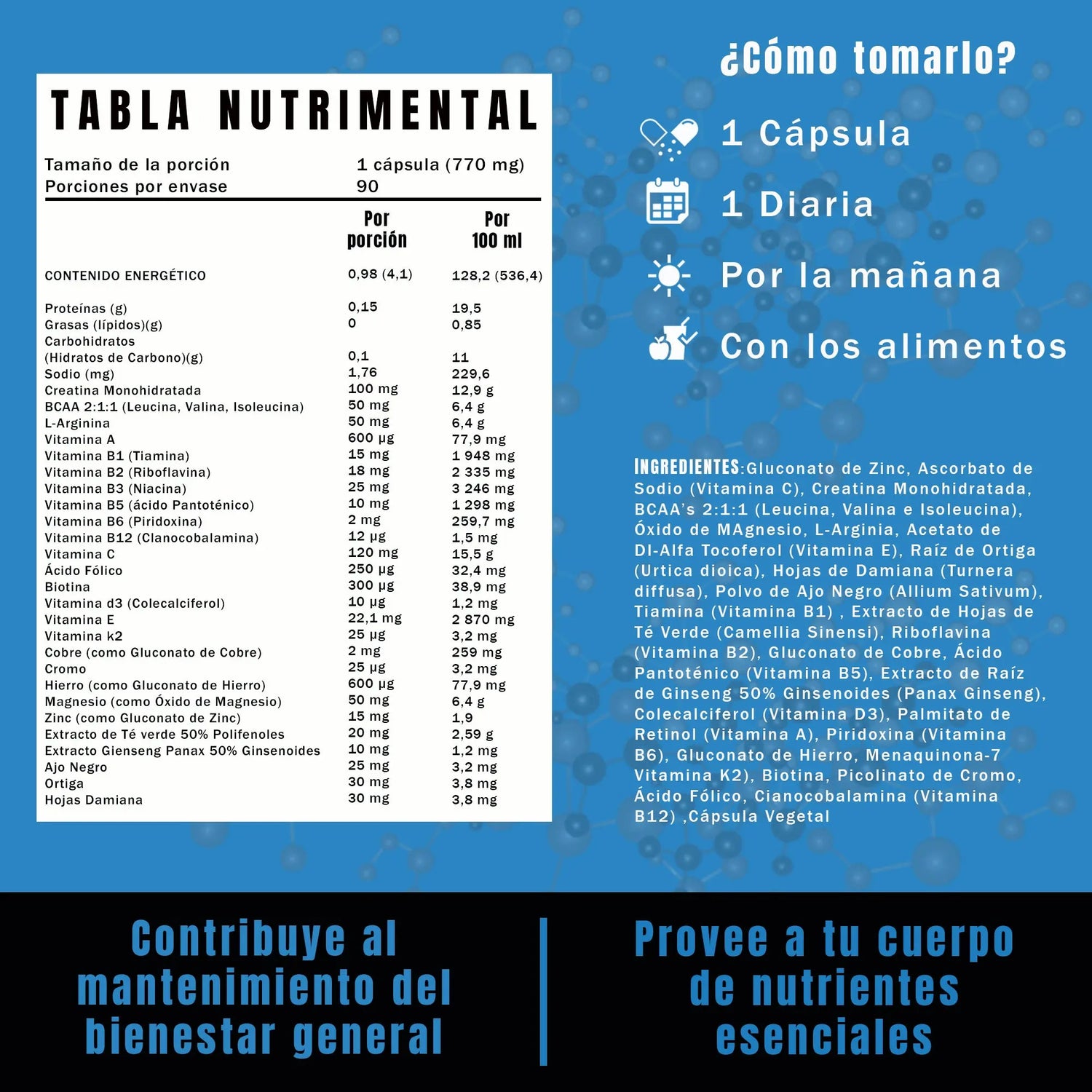 MENS PERFORMANCE Multivitamínico para Hombres NSN Natural Smart Nutrition