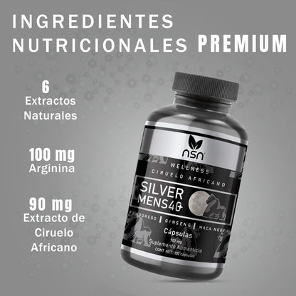 Silver Mens Testo | Suplemento para Prostata NSN Natural Smart Nutrition